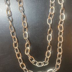 Sterling Silver Long Heavy Link Chain