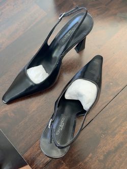 Tony Bianco Sassy Black Slingback Heels Size 7 NWT + Original Box