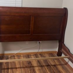 Queen Size Bed Frame- Solid Wood Sturdy Bed Frame 