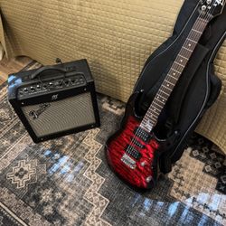Ibanez Electric Guitar and Fender Amp