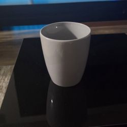 Minimalist Matte Ceramic Vase – Taupe/Gray Tapered Design