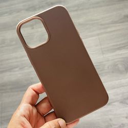 Brown Apple iPhone 12 phone case.  (Bin Bee)