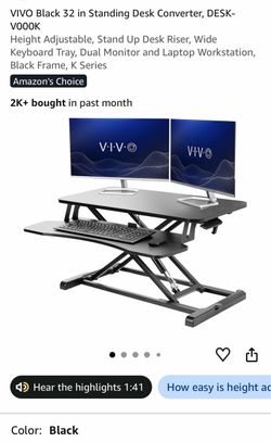 VIVO 32 inch standing desk converter