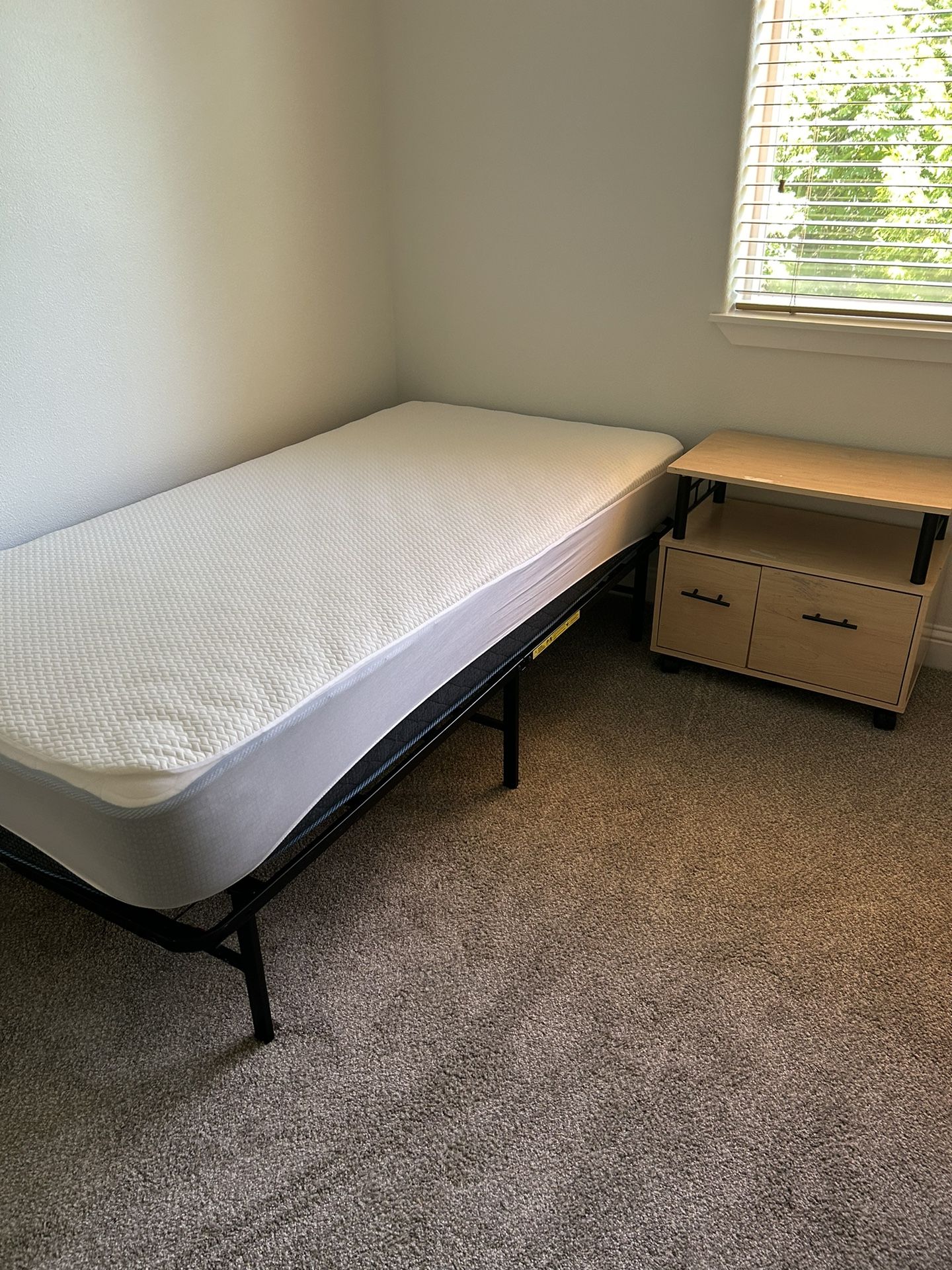 Single Bed. Mattress And Frame