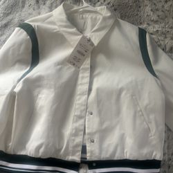 White And Green Women’s Jacket