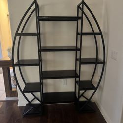 Metal And Faux Wood Shelf