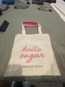 Draper James hello sugar canvas tote bag