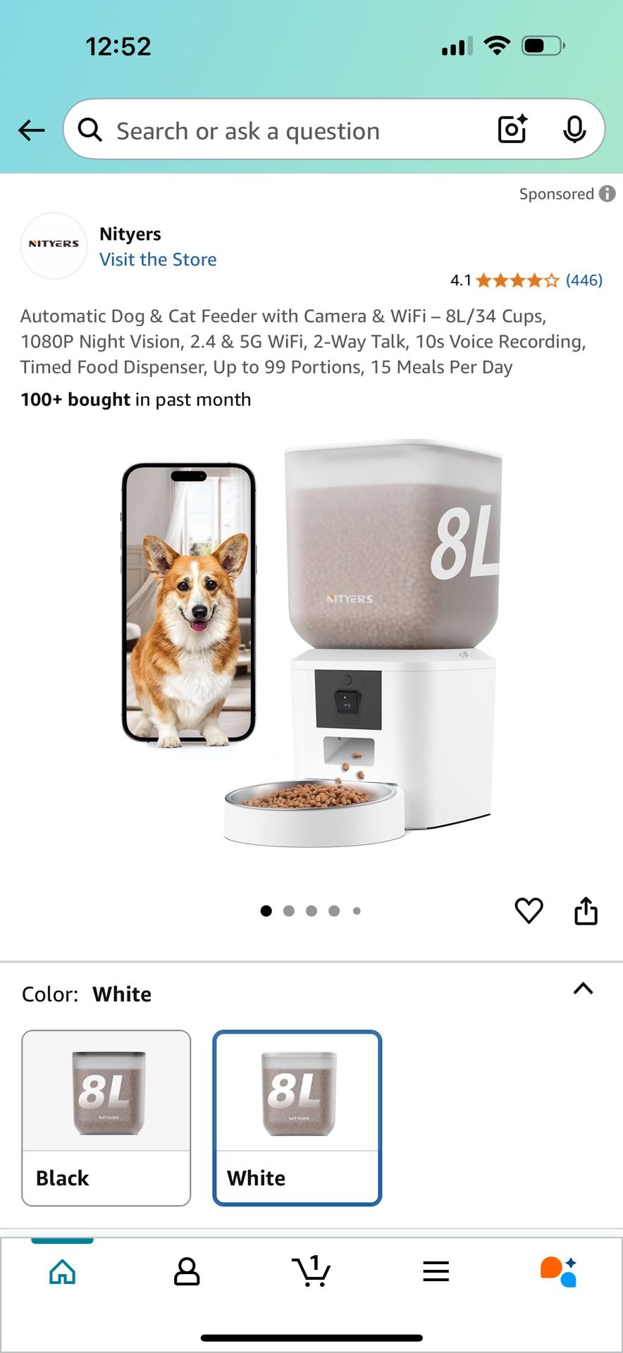 8L Automatic Pet Feeder With Camera 