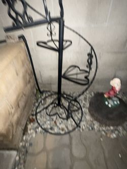 Spiral Plant Stand Vintage Black 