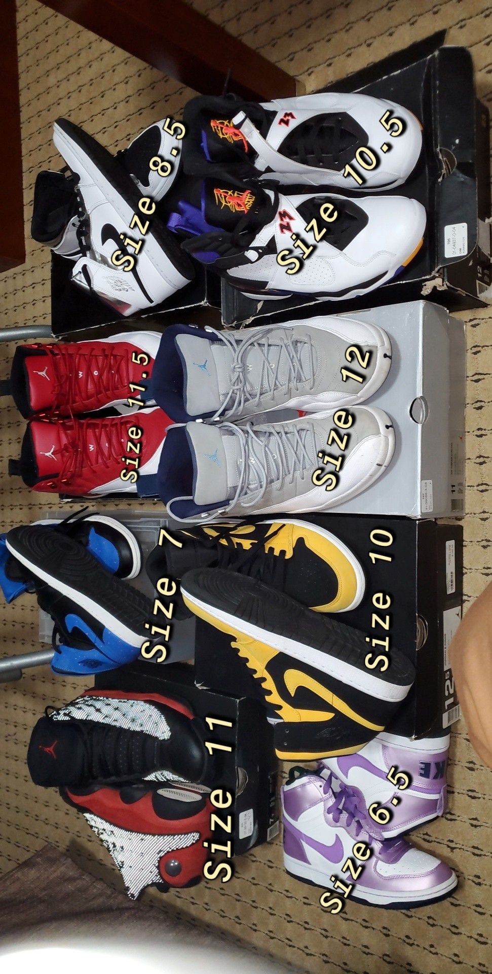 Jordan lot shoes Nike
