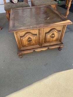Small table with storage