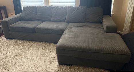 Large Gray Sectional Sofa with Chaise – Clean Home