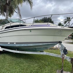 FREE 1985 Bayliner 27’ Boat With Motor. Title. NO TRAILER Included.