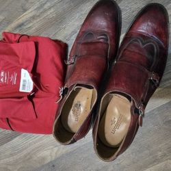 Lucchese Shoes And Polo Size L and 10.5