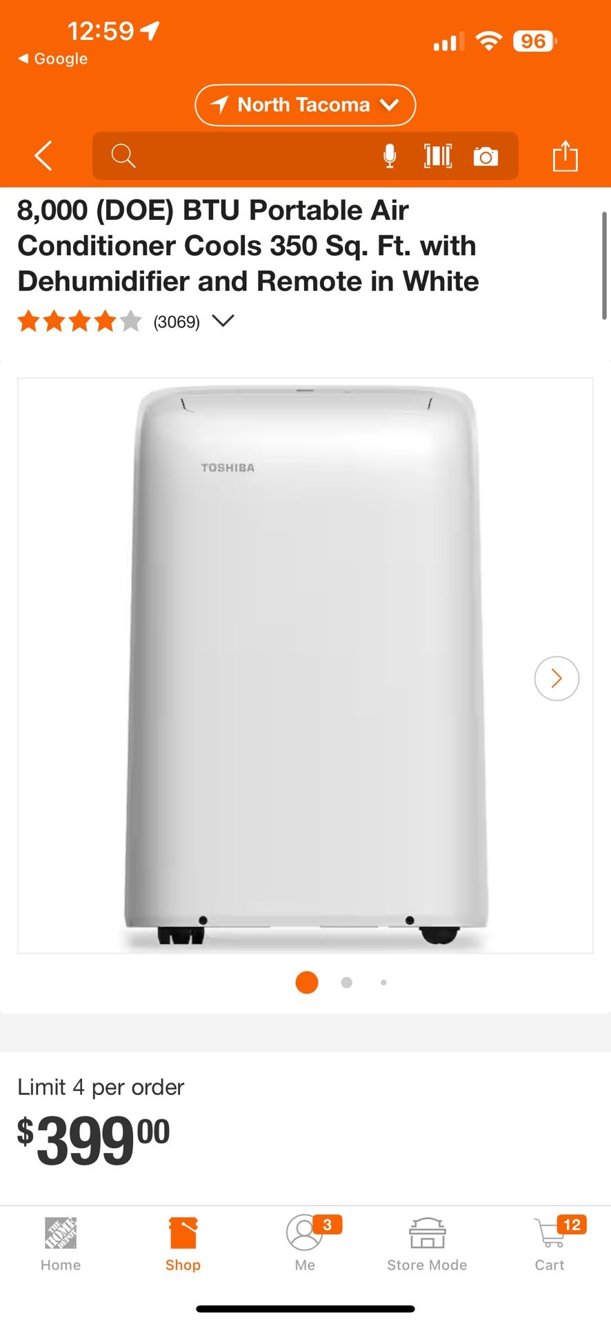 Toshiba Portable Air Conditioner