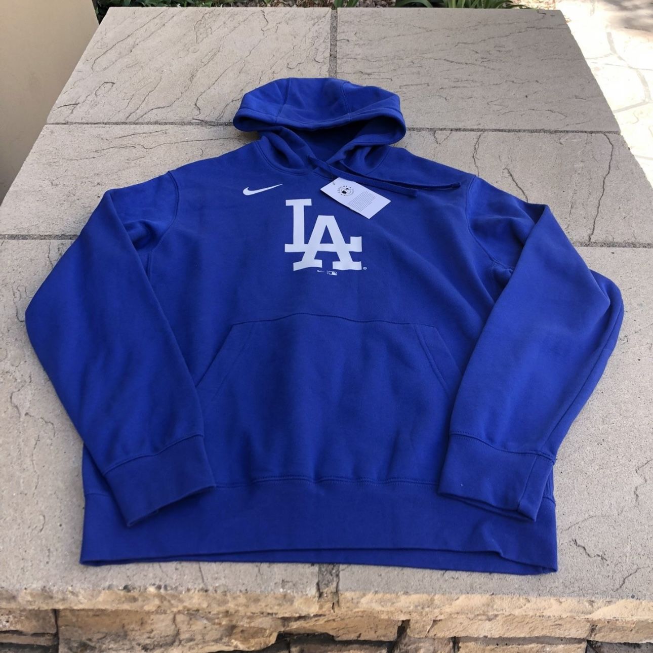 New Nike LA Dodgers Fleece Hoodie Sweater Pullover Men’s M Medium