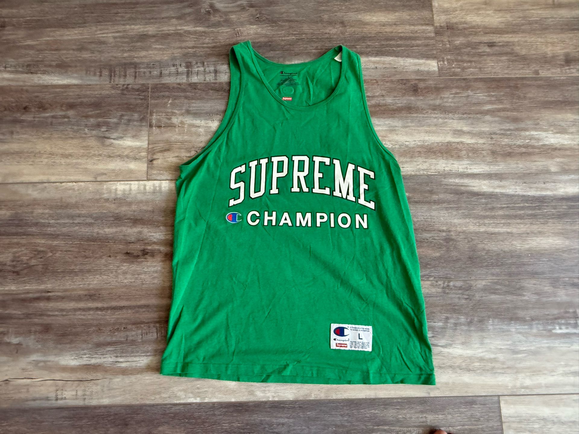 Supreme X Champion Collab - Green Tank Top