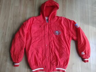 90s STARTER San Francisco 49ers Jacket Parka Size LARGE for Sale