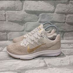 Nike Zoom Winflo 5 Women's Size 6 Running Shoes Beige Gold