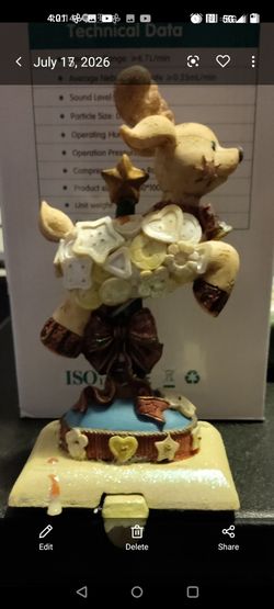 Stocking holder little deer.  In box but box is worn