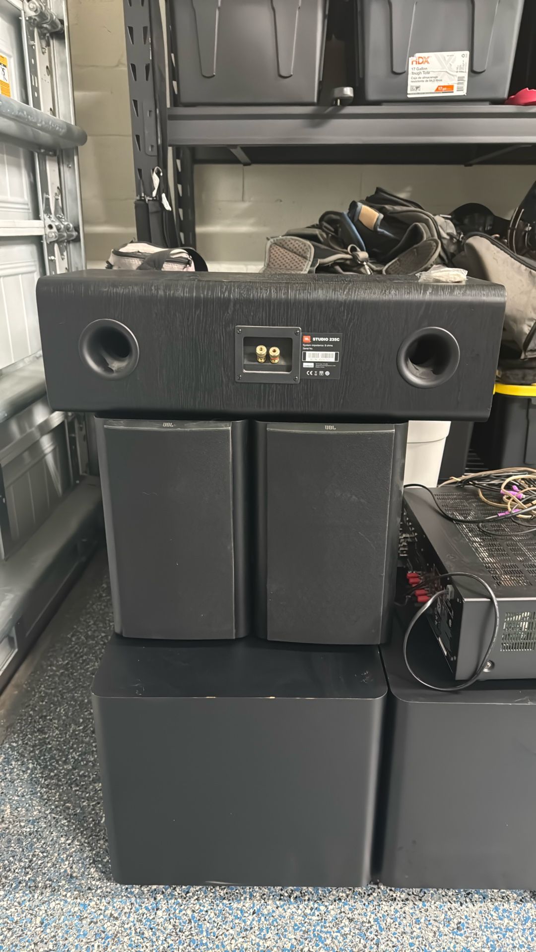 JBL Speakers Bookshelf Center 2 Subs 12” Yamaha Receiver