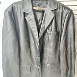 Men's leather jacket made in Italy