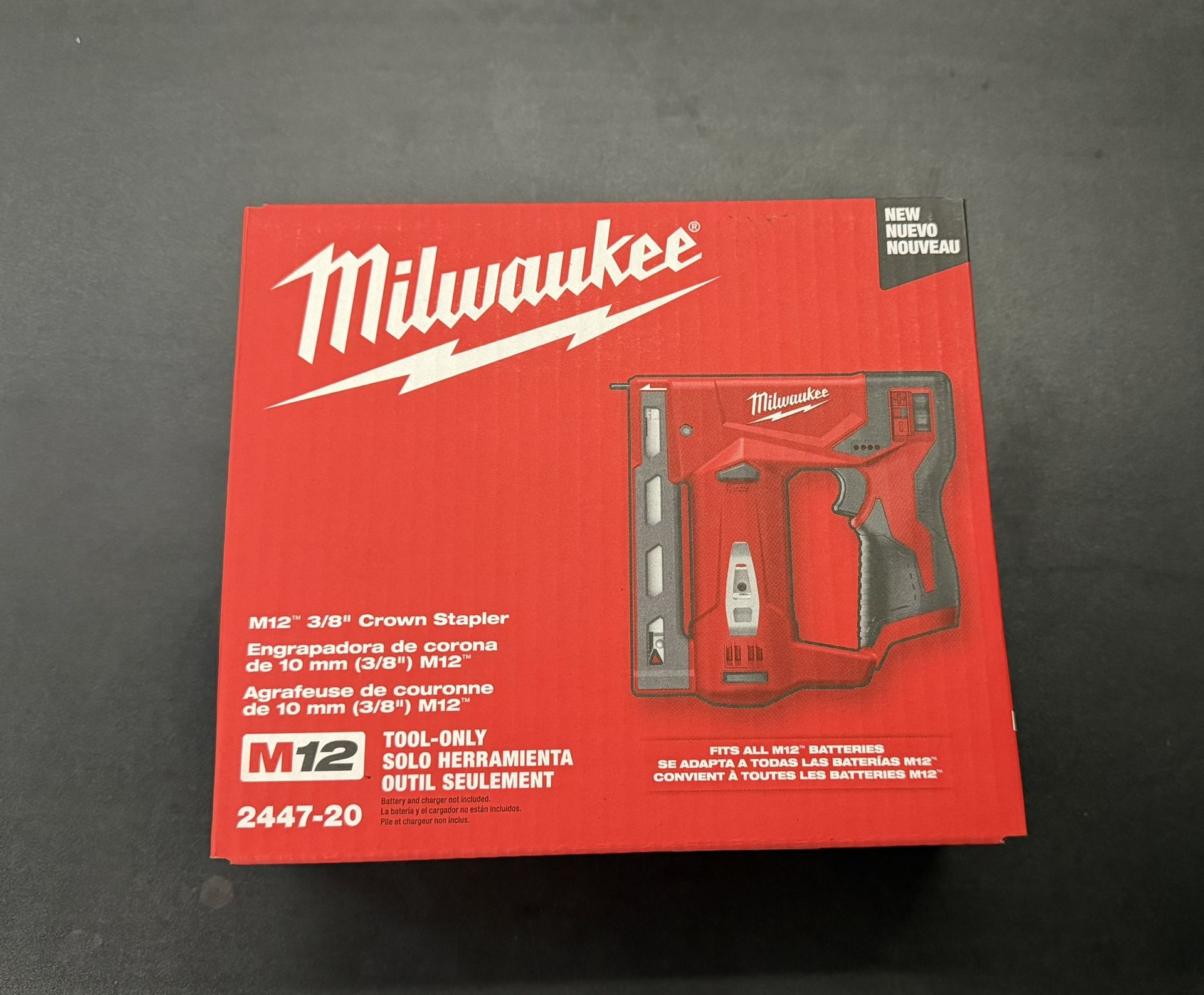 Milwaukee M12 Staple Gun Tool Only- NEW