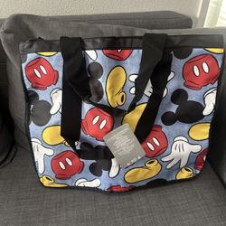 2 DISNEY STORE MICKEY MOUSE  LARGE TOTE BAGS