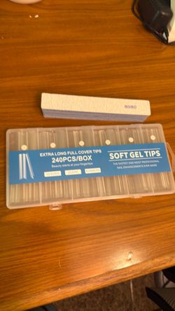 Nail files and extra long cover tips