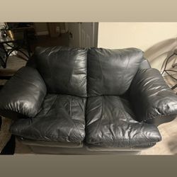 Black Sectional Leather Couch $50