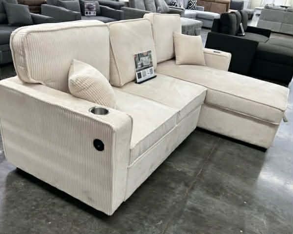 New Sleeper Sectional Couch With Storage / Free Delivery