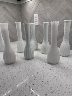 Milk Glass Vase Set (24)