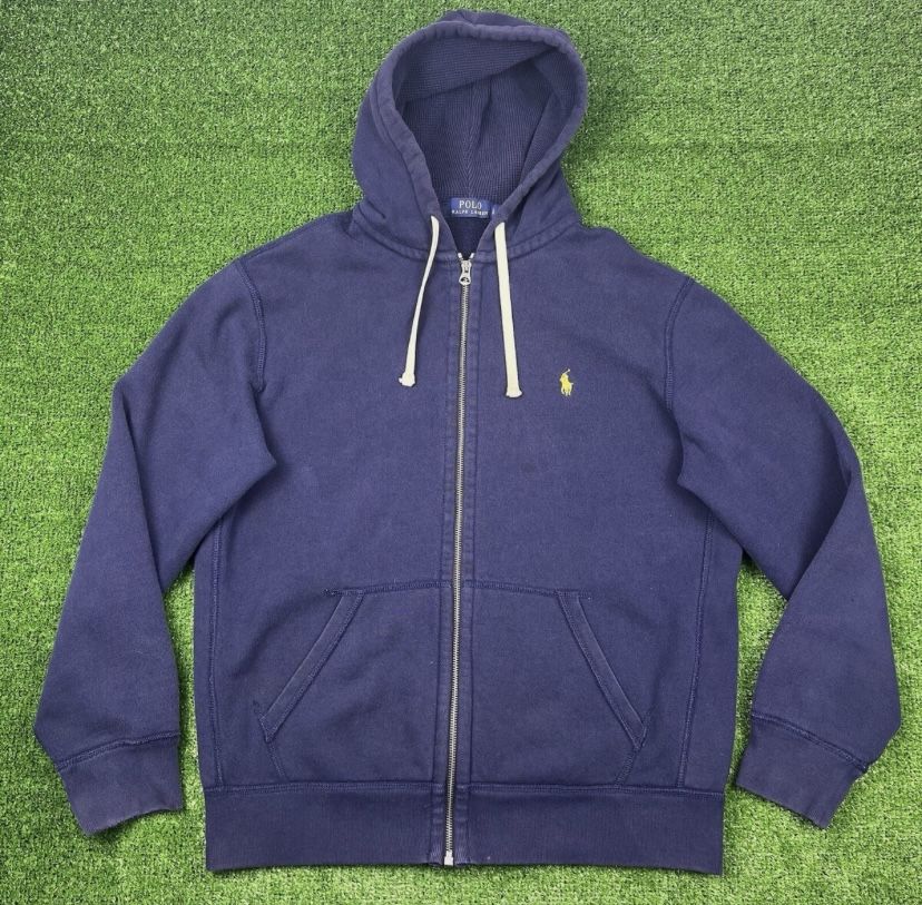 Ralph Lauren Navy Blue Zip Up Hoodie Great Condition Barely Worn