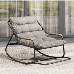 NEW - Patio Oversized Rocking Chair with Soft Thick Cushion