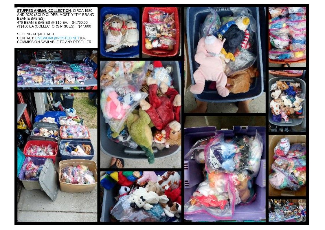 TY BEANIE BABY STUFFED ANIMALS