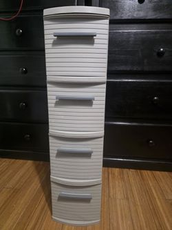 4 Drawer Skinny Tower Dark Gray - Brightroom Plastic Storage Drawers