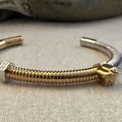 VERSACE Men's Nuts and Bolts Two-Tone Cuff Bracelet