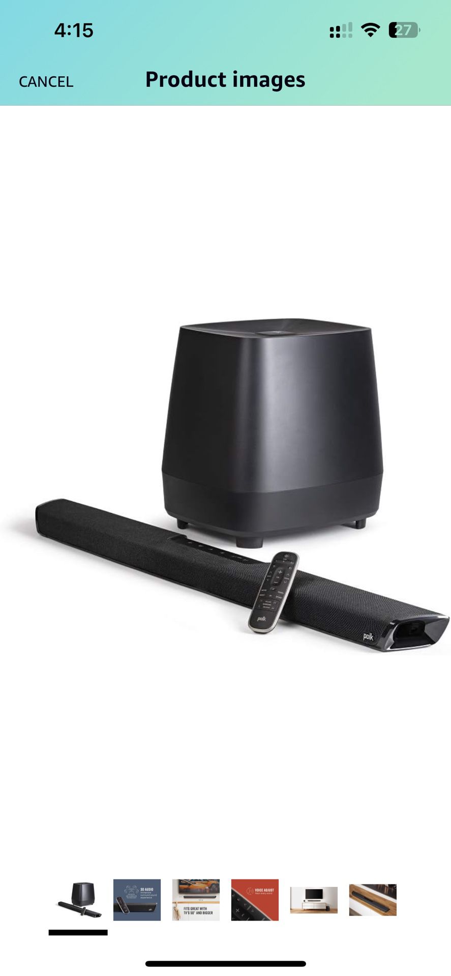 Polk Audio MagniFi 2 Sound Bar & Wireless Subwoofer (2020 Model) with 3D Audio & Built-in Chromecast - Universal 4K Compatibility - HDMI & Optical Cab