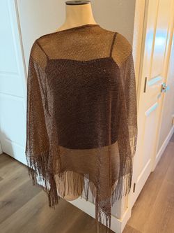 Metallic brown Pancho new