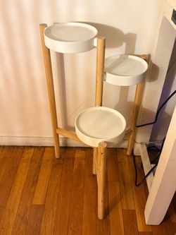X2 IKEA Satsumas Plant Stand white & wood