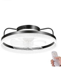 Moving Head Fan Ceiling Light,20'' Ceiling Fans with Lights,Smart Timing for Bedroom Living Room,Dimmable LED 6 Speeds Reversible Blades