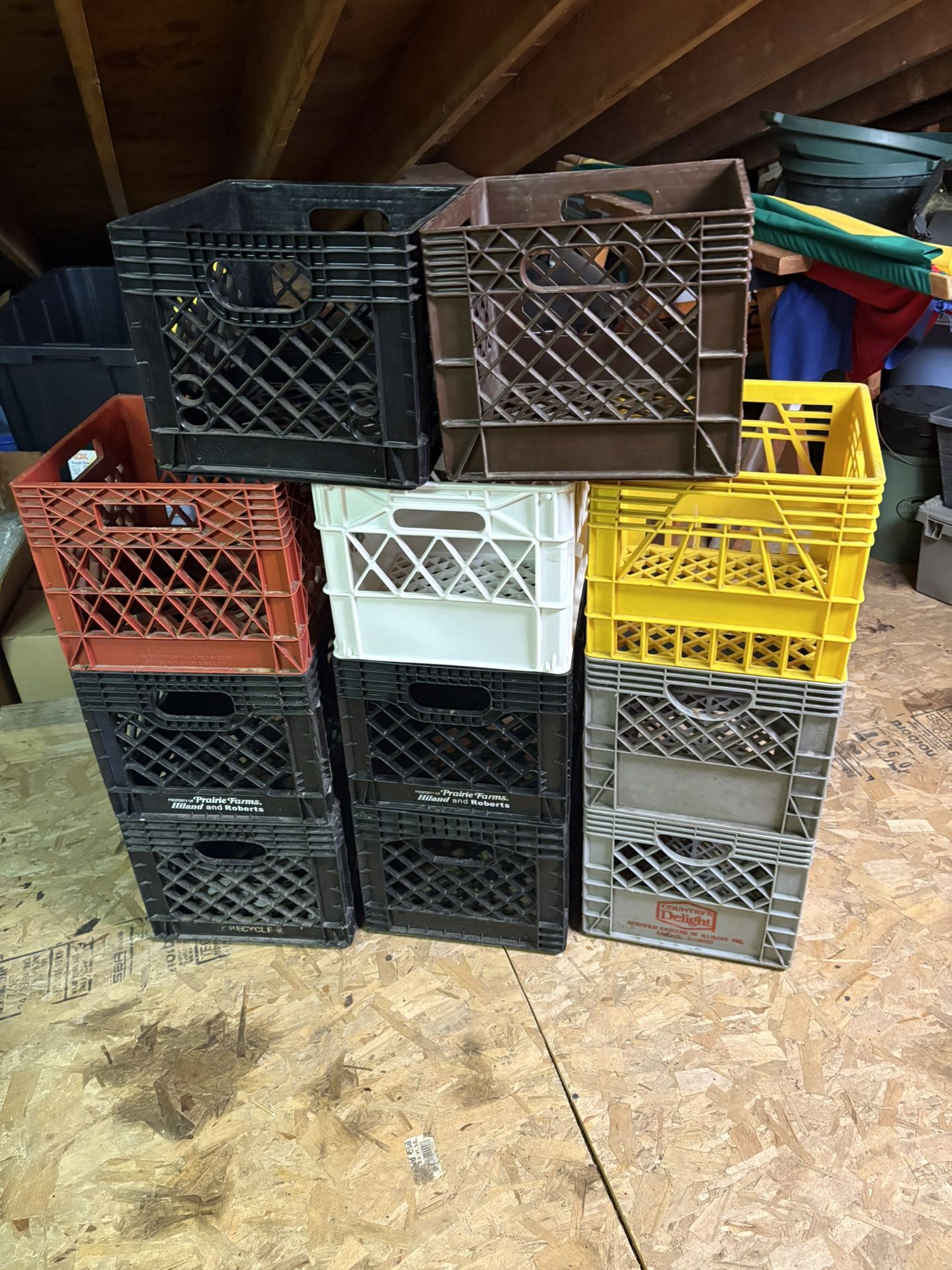 18 Milk Crates. $4 Each Or All For $50