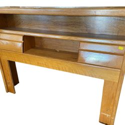 Solid Wood Full/double bookcase storage headboard