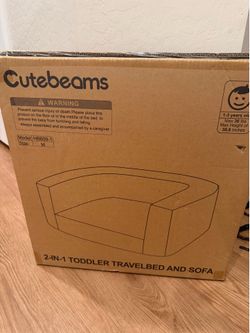 Cama y sofá de viaje 2 en 1 para niños de 1 a 3 años