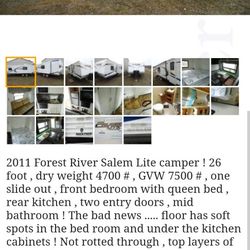 2011 Forest River Salem Lite Camper 26ft