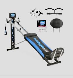 TOTAL GYM XLS TRAINER W/MAT. NEW Never Used