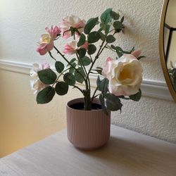 Pink fake plant