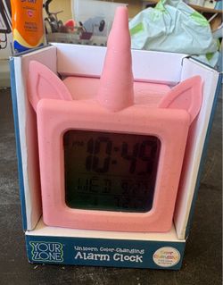 Unicorn color changing alarm clock
