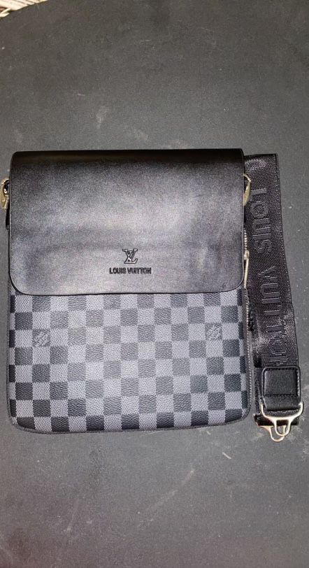 Black Louis Vuitton messenger bag