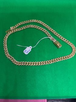 10 karat fully bustdown necklace natural diamonds